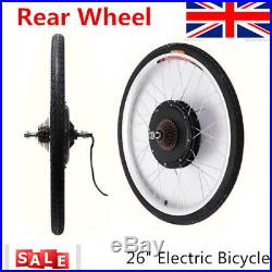UK Electric Bicycle Motor Hub Conversion Kit Rear Wheel E Bike 26 48V TOP