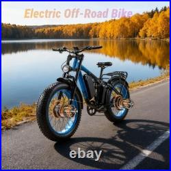 UK Fat Tyre Electric Bike for adul, 48V 23Ah Dual Motor Mountain E-Bike -K17
