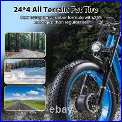 UK Fat Tyre Electric Bike for adul, 48V 23Ah Dual Motor Mountain E-Bike -K17