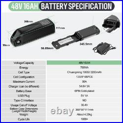 Varstrom 48V16AH Electric Bicycle Battery with 30A BMS 1000+cycles for 48V Motor