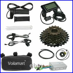 Voilamart 24 Rear Wheel E-Bike Electric Bicycle Motor Conversion Kit with LCD+Bag