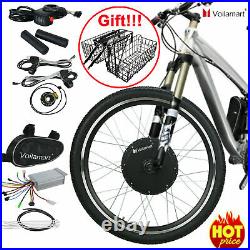 Voilamart 26 Electric Bicycle Motor Conversion Kit Front Wheel E Bike PAS +Rack