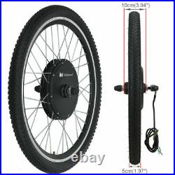 Voilamart 26 Electric Bicycle Motor Conversion Kit Front Wheel E Bike PAS +Rack