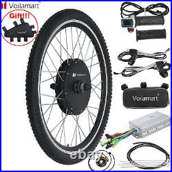 Voliamart 26 Electric Bicycle Motor Conversion Kit E Bike Front Wheel 48V 1000W