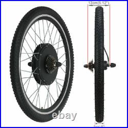 Waterproof 26 1500W Electric Bicycle Conversion Kit Rear Wheel Motor EBike LCD