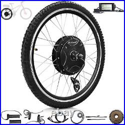 Waterproof 26 15OOW Rear Wheel Electric Bicycle Conversion Kit E-bike Motor LCD