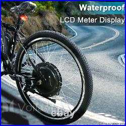 Waterproof 48V 1000W Electric Bicycle Ebike Rear Wheel Conversion Kit 26'' Motor