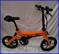 @Wheels Electric Folding Bike Orange 250W Motor Max 25km (Eu Plug) 2321