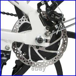 White Electric Bike SAMEBIKE 20 Aluminium Folding Bike Power Assist Remote