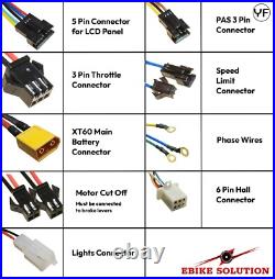 YF Ebike Sensored Brushless Motor Controller 48v/52v 20000-2500W 18-FET 45A KT