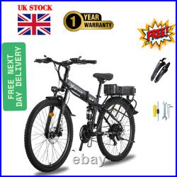 Yasyas 26 Folding Electric Mountain Bike, 250W Motor, 36V Battery, G4 Black