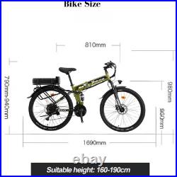 Yasyas 26 Folding Electric Mountain Bike, 250W Motor, 36V Battery, G4 Black