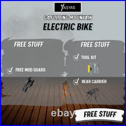 Yasyas 26 Folding Electric Mountain Bike, 250W Motor, 36V Battery, G4 Black